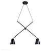 Czarna lampa sufitowa - industrialna - loftowa, żyrandol 2xE27, Aldex (Arte) 1008H1