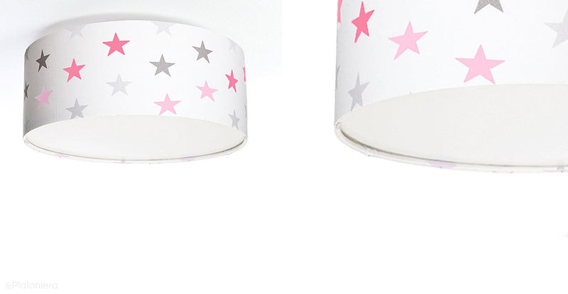 Welurowa lampa sufitowa gwiazdki - plafon abażur do salonu sypialni 2xE27 (090-100) ręcznie robiony