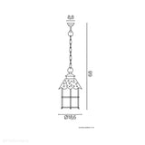Czarna klasyczna latarnia ogrodowa - lampa zewnętrzna wisząca (1x E27) SU-MA (Toledo)