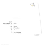 Biała industrialna - loftowa lampa stojąca (podłogowa 1xE27) Aldex (Espace) 1036A - ePlafoniera