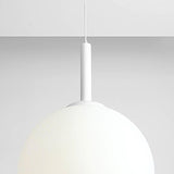 Lampa wisząca pojedyncza, zawiesie białe (50cm) jedna mleczna kula 3xE27, Aldex (Bosso) 1087XXL - ePlafoniera