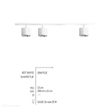 Biała lampa - spot sufitowa, plafon 2+1 (regulowana, ustawna 3xGU10) Aldex (Bot)1046PL/E - ePlafoniera