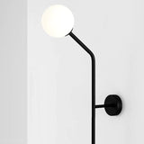 Czarna lampa do salonu, mleczne kule na rurce (pionowy kinkiet 2xE14) Aldex (Pure) 1064D1/2 - ePlafoniera