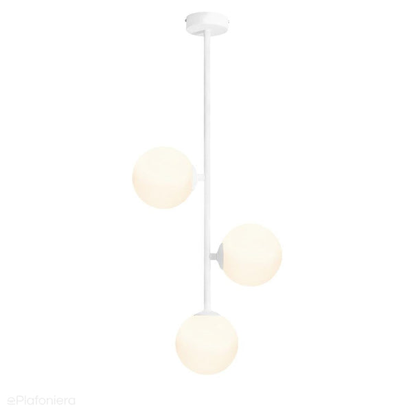 Lampa sufitowa 84cm, biała, mleczne kule 3x14cm (E14) Aldex (Libra) 1094PL-E
