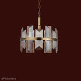 Luksusowy , kryształowy żyrandol - lampa wisząca patyna 4xE14, Lucea 1420-52-04 KANSAS - ePlafoniera