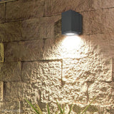 Kinkiet zewnętrzny grafit (tuba kwadrat spot 13,7cm, 1x GU10) lampa na zewnątrz, SU-MA (Midi) 1459