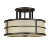 Lampa w stylu retro sufitowa -plafon 34x23cm do salonu kuchni sypialni (3xE27) Feiss (Fusion)