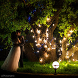 Girlanda zewnętrzna 10m/20m (E27, LED 1W RGB) lampa ogrodowa, weselna (Kobo D)
