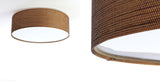 Lampa sufitowa - plafon tkanina, abażur do salonu sypialni 2xE27 (090-208) ręcznie robiony