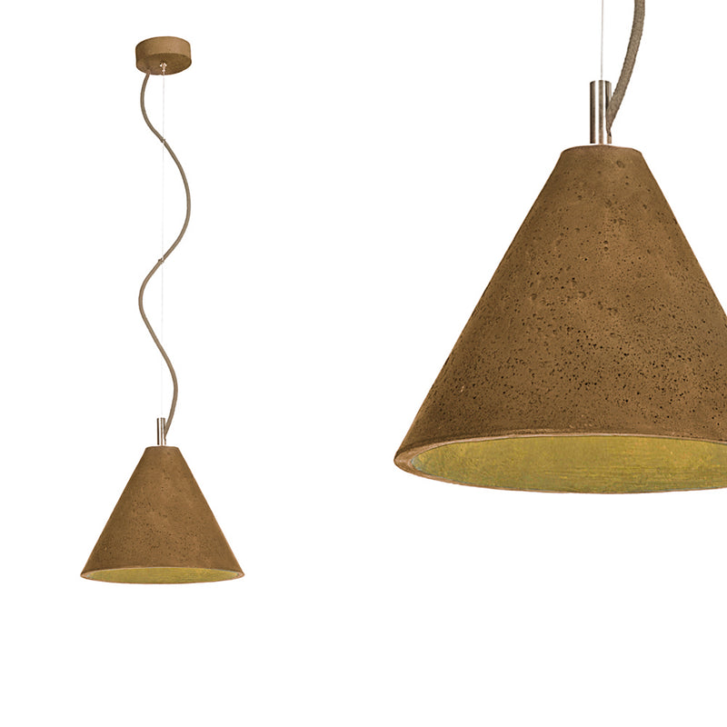 Betonowa lampa - wisząca nowoczesna industrialna, do salonu kuchni (27cm 1xE27) (Kobe 3) Loftlight