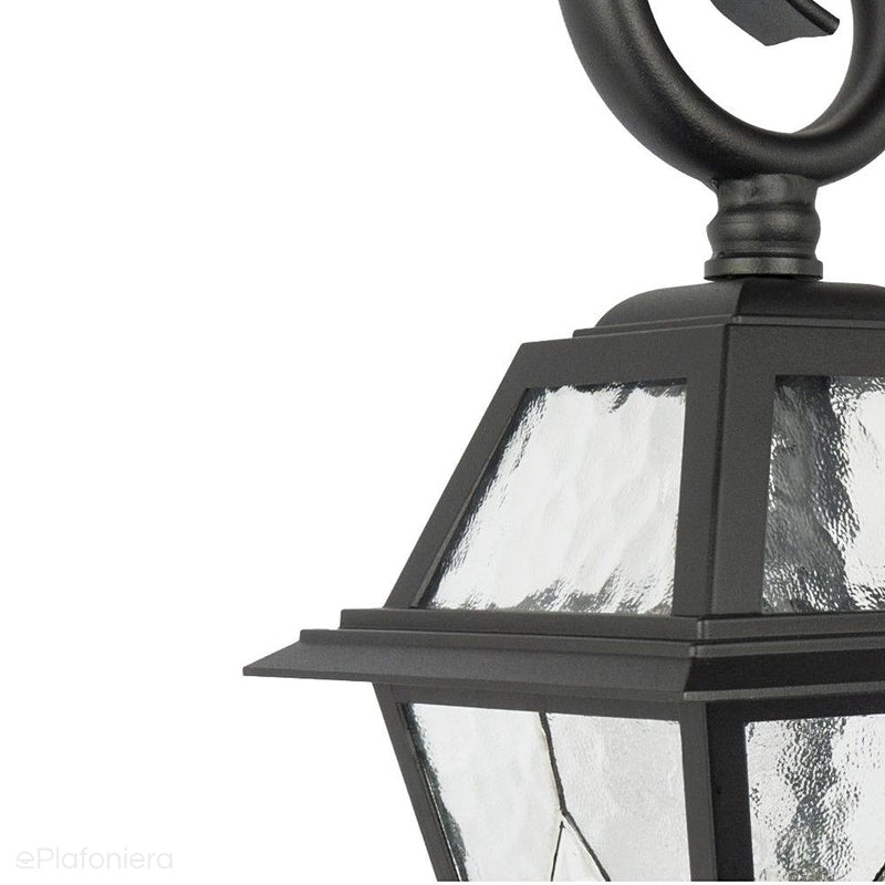 Czarna latarnia - Witraż, kinkiet lampa zewnętrzna ogrodowa (1x E27) SU-MA