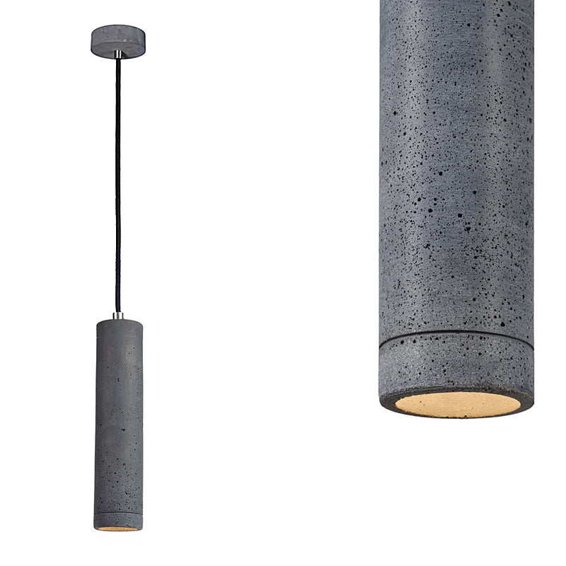 Betonowa lampa wisząca (31cm) - nowoczesna industrialna, do salonu sypialni kuchni (GU10, 5W) (Kalla 31) Loftlight