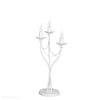Biała lampa stojąca - świecznik, biurkowa 3xE14, Aldex (Róża) 397B/D