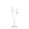 Biała lampa stojąca - świecznik, biurkowa 2xE14, Aldex (Róża) 397B/M