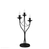 Czarna lampa stojąca - świecznik, biurkowa 3xE14, Aldex (Róża) 397B1/D