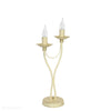 Kremowa lampa stojąca - świecznik, biurkowa 2xE14, Aldex (Róża) 397B9/M