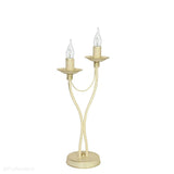 Kremowa lampa stojąca - świecznik, biurkowa 2xE14, Aldex (Róża) 397B9/M - ePlafoniera