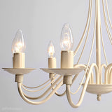 Kremowa lampa wisząca - świecznik, żyrandol 12xE14, Aldex (Róża) 397R9 - ePlafoniera