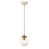 Kremowa lampa wisząca - szklana kula (1xE14) do salonu sypialni kuchni Elstead (Cosmos)