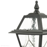 Czarna latarnia - Witraż, stojąca lampa 47cm zewnętrzna ogrodowa (1x E27) SU-MA
