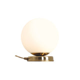 Nowoczesna lampka nocna Ball - Mosiądz/Złoty/Chrom - Aldex 1076B