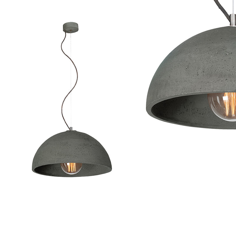 Betonowa lampa - do salonu kuchni, wisząca nowoczesna industrialna (1xE27) (Sfera 47) Loftlight