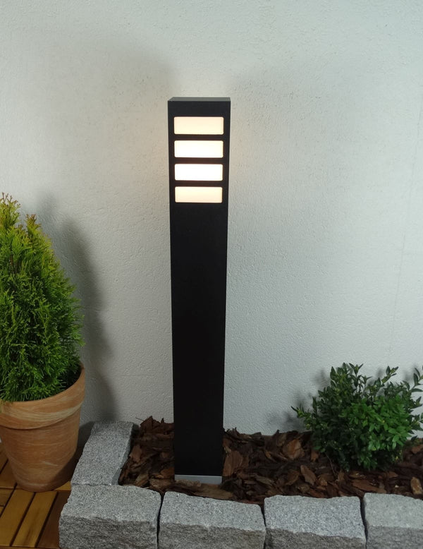 Zewnętrzna lampa ogrodowa stojąca - słupek 30/55/75cm (10x10cm, 1xE27) Radex (Arkad 2XL)