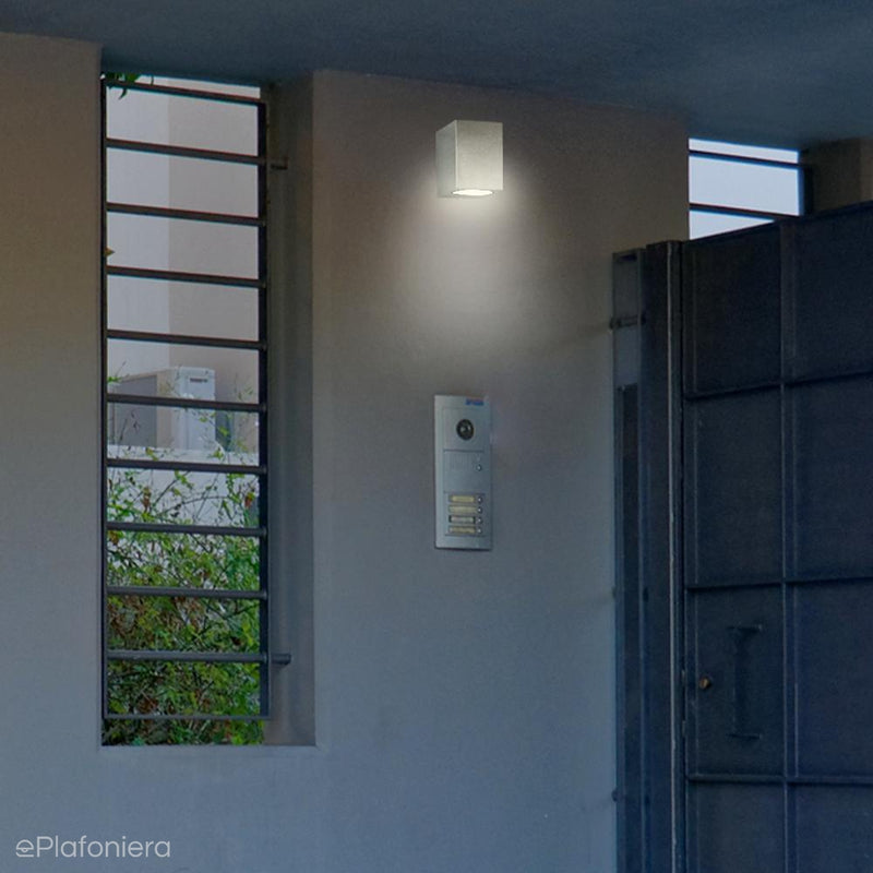 Kinkiet na ścianę zewnętrzny 8cm (Mini 5001), lampa ogrodowa (grafit/szary) (1x GU10) SU-MA