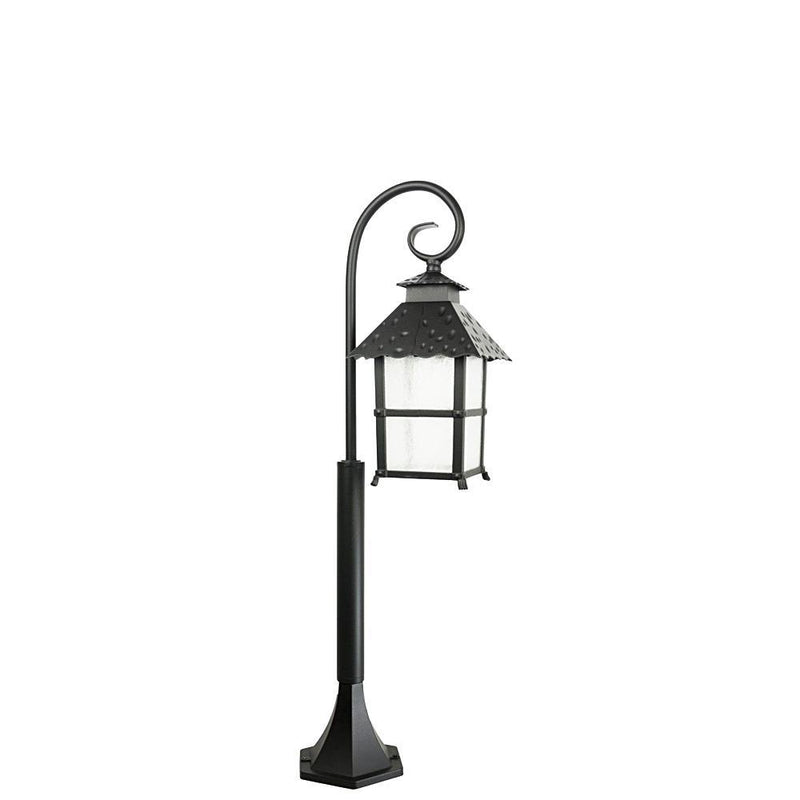 Klasyczna latarnia, czarna lampa zewnętrzna ogrodowa (stojąca 146/116/86cm, 1x E27) SU-MA (Cadiz)