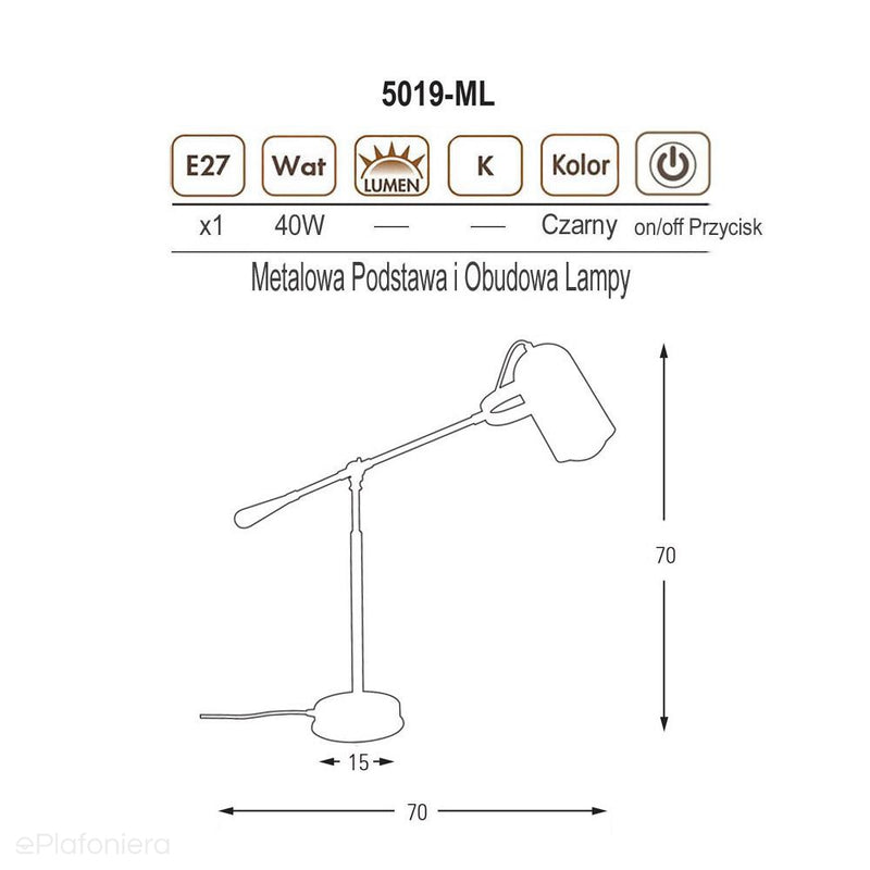 Lampa biurkowa - REFLEKTOR Ozcan 5019-ML,01 - ePlafoniera