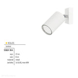 Biała lampa ścienna regulowana, kinkiet reflektor SPOT (1x GU10) Lampex (Rolos) 558/K BIA