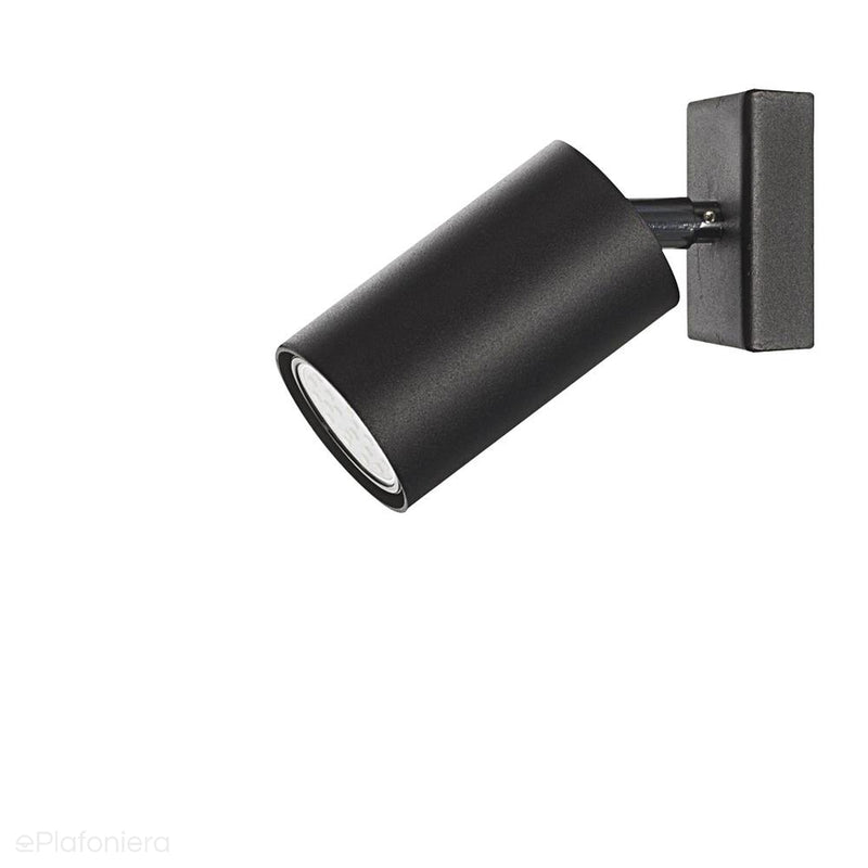 Czarna lampa ścienna regulowana, kinkiet reflektor SPOT (1x GU10) Lampex (Rolos) 558/K CZA - ePlafoniera