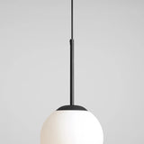 Lampa wisząca Bosso Mini 20 Black, jedna mleczna kula - Aldex (20cm, E27) 1087XS1