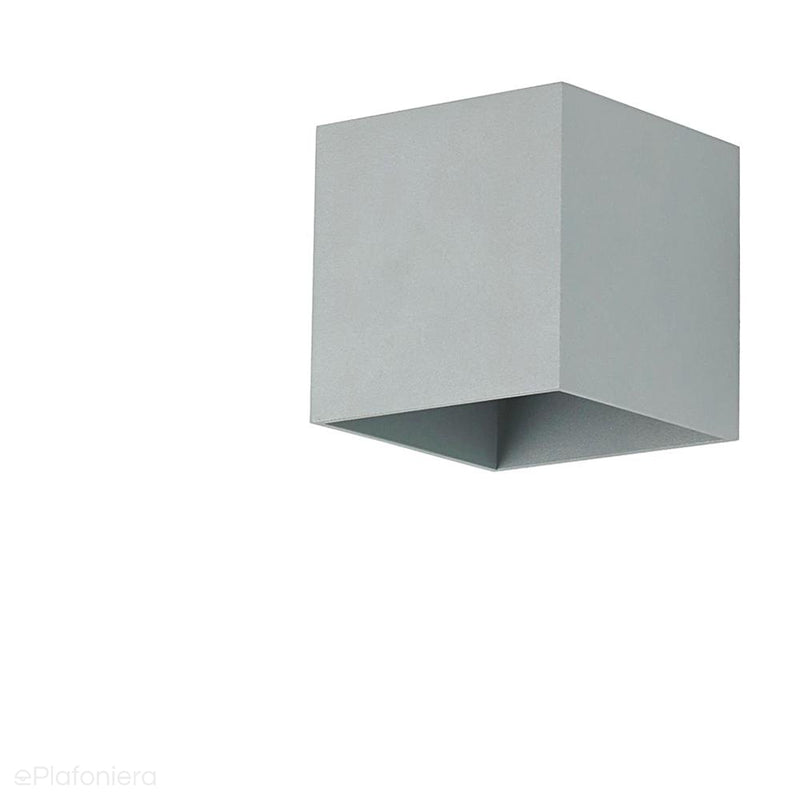 Szary kinkiet - kubik, lampa ścienna do salonu sypialni (1x G9) Lampex (Quado) 688/K POP - ePlafoniera