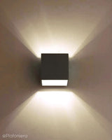 Szary kinkiet - kubik, lampa ścienna do salonu sypialni (1x G9) Lampex (Quado) 688/K POP