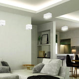 Plafon kubik - biała lampa sufitowa do salonu, kuchni (2x GU10) Lampex (Quado Pro) 689/2 BIA