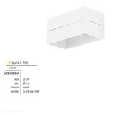 Kinkiet kubik - biała lampa ścienna do salonu, kuchni (1x G9) Lampex (Quado Pro) 689/KB BIA