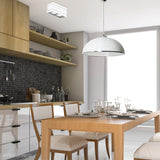 Biała lampa sufitowa, plafon kubik - SPOT, do salonu, kuchni (2x GU10) Lampex (Quado Deluxe) 691/2 BIA