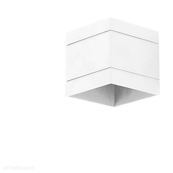 Biała lampa ścienna - kinkiet kubik, do salonu, kuchni (1x G9) Lampex (Quado Deluxe) 691/KA BIA - ePlafoniera