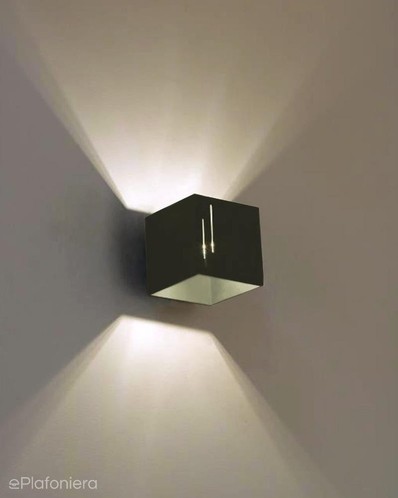 Kinkiet kubik - szara lampa ścienna, do salonu, kuchni (1x G9) Lampex (Quado Modern) 692/B POP