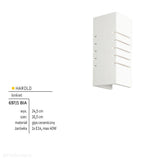 Biały, nowoczesny kinkiet, do salonu sypialni (1x E14) Lampex (Harold) 697/1 BIA