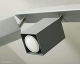 Szara lampa na listwie - 3x reflektor, regulowana SPOT (3x GU10) Lampex (Nero) 718/3 POP - ePlafoniera
