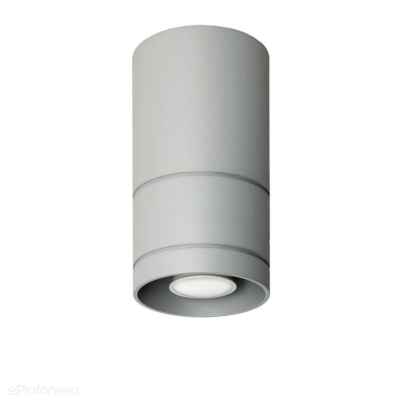 Szara lampa sufitowa, tuba do salonu sypialni (20cm, 1x GU10) Lampex (Diego) 752/20 POP