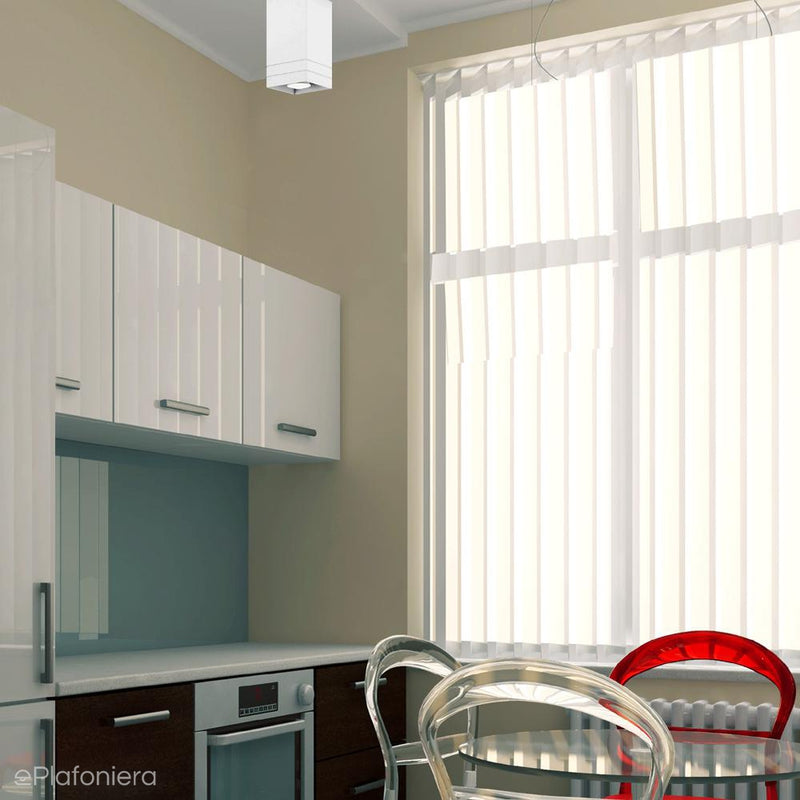 Biała lampa sufitowa, tuba - SPOT, do salonu, kuchni (1x GU10) Lampex (Neron) 753/A BIA