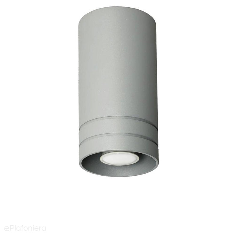 Tuba - halogen, szara lampa sufitowa SPOT do kuchni salonu (1x GU10) Lampex (Simon) 754/1P POP - ePlafoniera