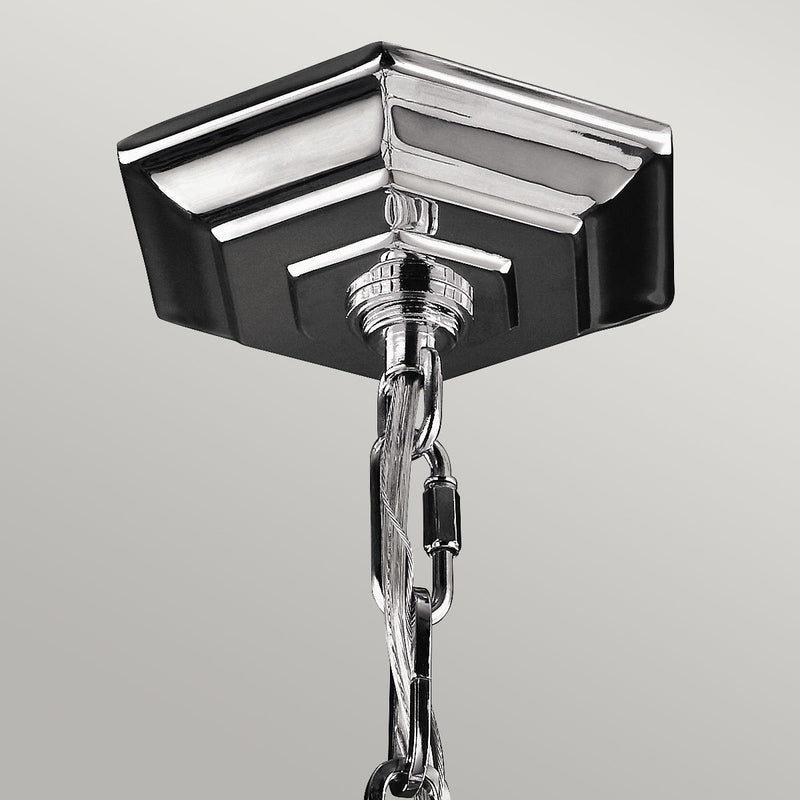 Metalowa lampa wisząca 43cm (ażurowa kula - nikiel) do kuchni salonu sypialni (3xE14) Feiss (Corinne)
