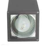 Lampa zewnętrzna sufitowa (grafitowa/czarna/szara) (tuba kwadrat spot 21cm, 1x E27) SU-MA (Adela) 8003