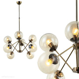 Metalowa lampa modna - wisząca (8 kloszy) do salonu, Lucea 80357-03-P08-AB RONNA