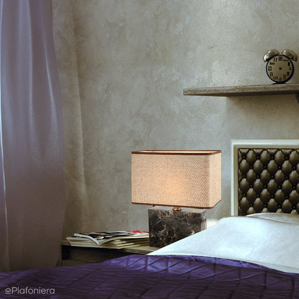 Lampa stojąca do salonu sypialni -czarny marmur (45cm) Lucea 80364-03-TB1-CF NERLO