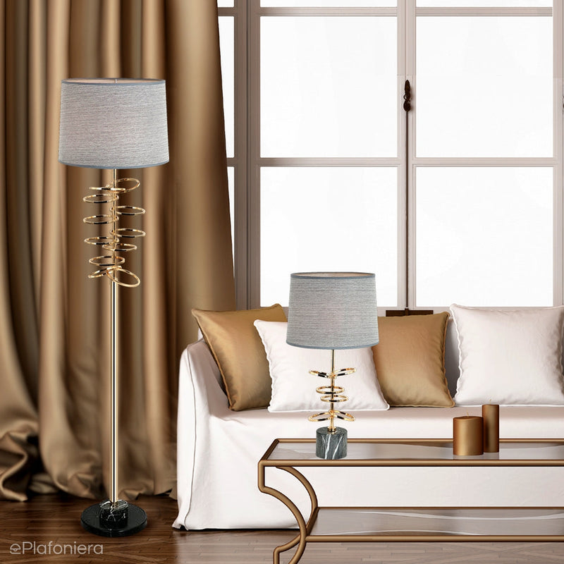 Lampa stojąca glamour do salonu sypialni (złota, 52cm) Lucea 80367-01-TM1-GW TUNA